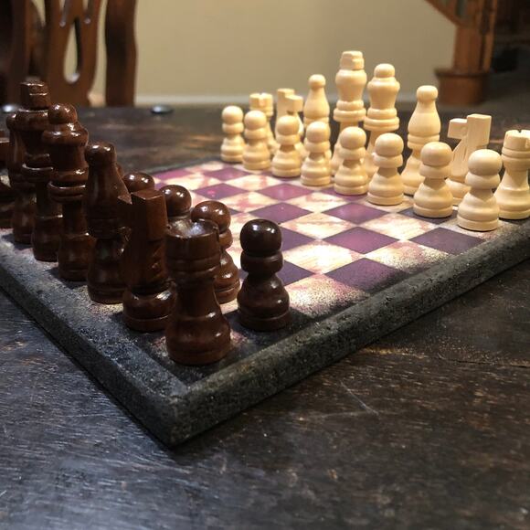 Scrapbook Chess Set - Purple Basket Pattern - Picture 5 of 10